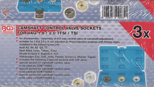 Camshafts Central Valve Sockets for VAG 1.8 / 2.0 TFSI / TSI