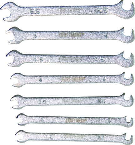 Double Open End Spanner Set mini version 3 - 5.5 mm 7 pcs