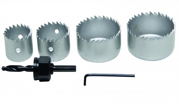 Hole Saw Set Ø 32 - 54 mm depth 24 mm 6 pcs