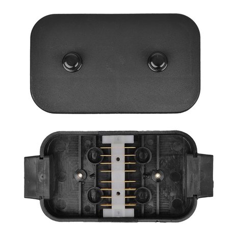 Cable connection box plastic 8x4-pin connections across