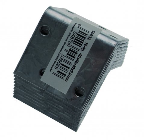 10-piece Angle Connector 40x40x40 mm