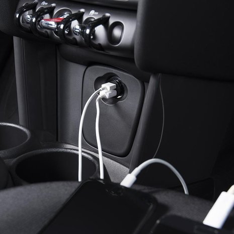 USB charger mini 2-way type A 12V/24V 3100mA