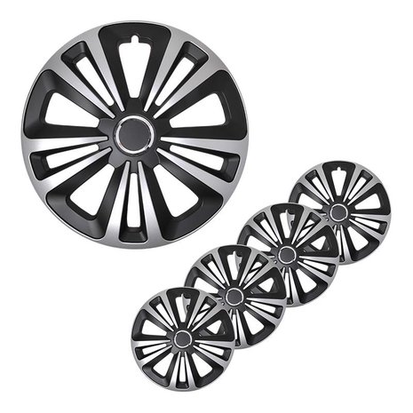 Wheel cover Terra silver/black 13 inch x4 pcs