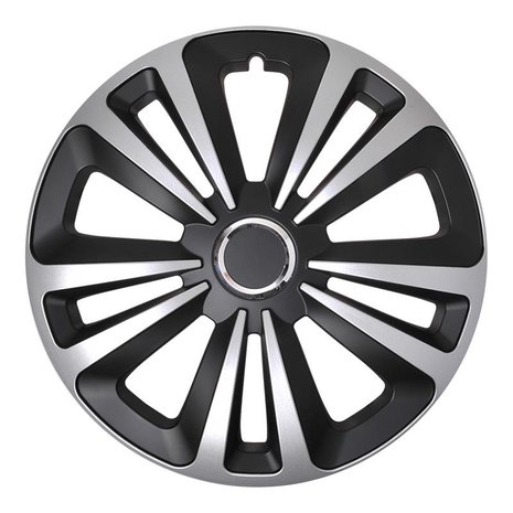 Wheel cover Terra silver/black 15 inch x4 pcs