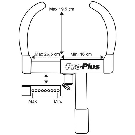 Wheel clamp universal in blister