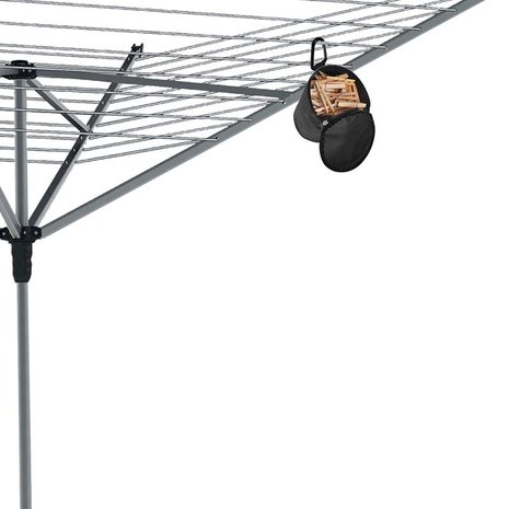 Clothes peg bag with snap hook
