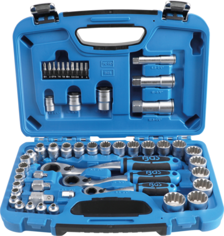 52-piece Gear Lock Go-Thru Socket Set, 4.5 - 25 mm