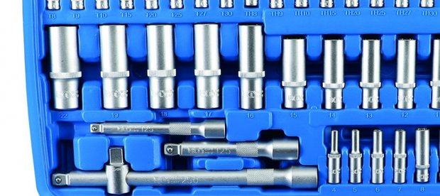 Socket Set Gear Lock 6.3 mm (1/4) drive / 10 mm (3/8) / 12.5 mm (1/2) 192 pcs.