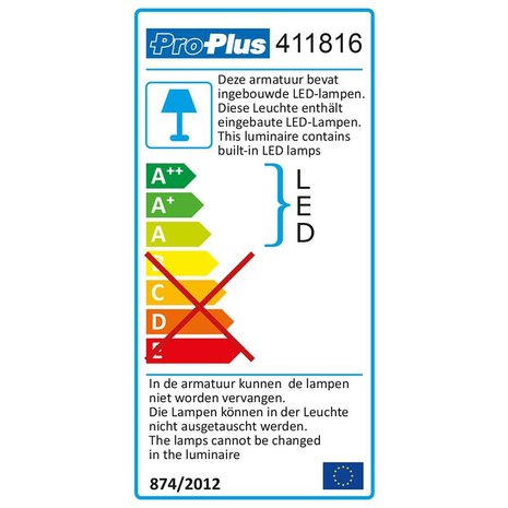 Surface-mounted luminaire 48-leds 12V 640lm 38x288x127mm