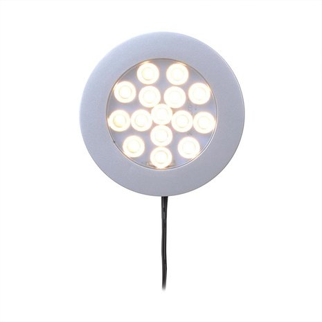 Surface mounted spotlight 15-leds 12V 200lm Ø70x12mm