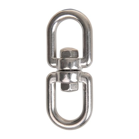 Swivel shackle 8mm, RVS AISI 316, eye - eye, 2.500 daN