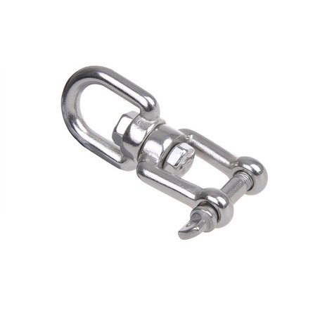 Swivel shackle 6mm, RVS AISI 316, eye - fork, 1.350 daN