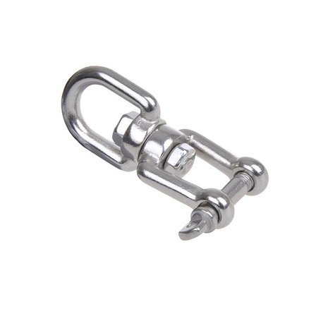 Swivel shackle 6mm, RVS AISI 316, eye - fork, 1.350 daN