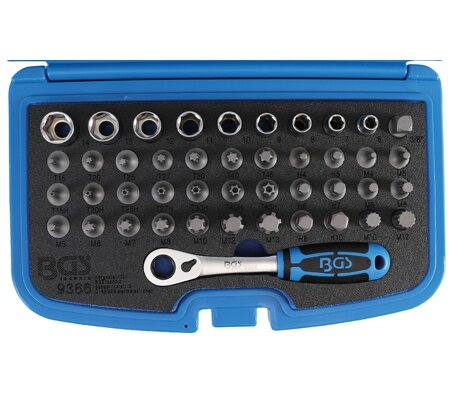 Push through bit and socket set | 44 pcs.