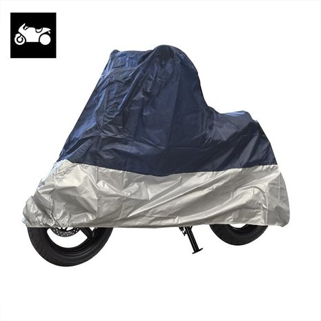 Motorcycle cover XL blue/silver