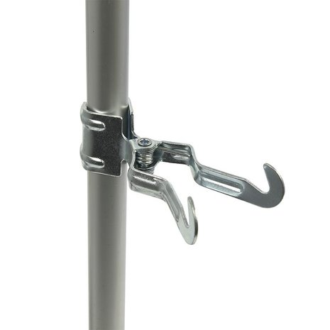 Clamp clothes hook for tent pole