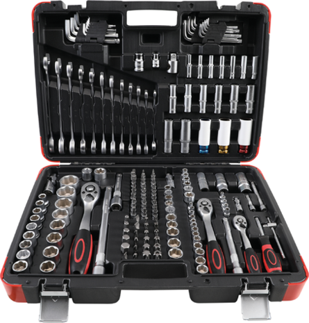 Socket Set  6.3 mm (1/4 inch) / 10 mm (3/8 inch) / 12.5 mm (1/2 inch) drive  176 pcs.