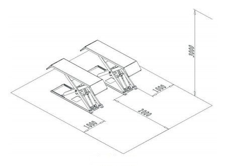 3 ton lifting table with 960 mm lifting height