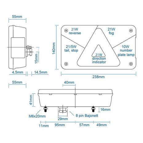 Aspock Multipoint V rear light right