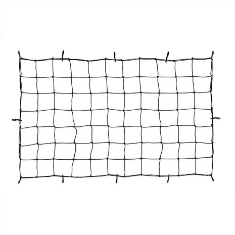 Elastic trailer and cargo net 90x150cm with plastic hooks