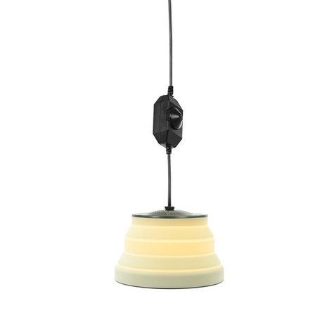 Hanging LED lamp foldable silicone white Ø25cm