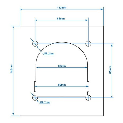 Backing plate for lashing anchor single 142x132mm x2 stuks