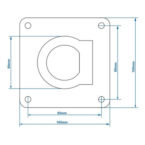 Lashing eye single 105x105mm