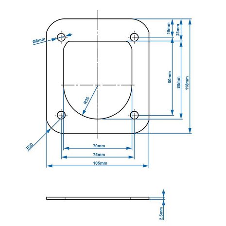 Mounting plate SPP PW-01