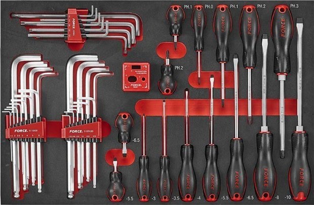 8-drawer tool trolley with 208 tools
