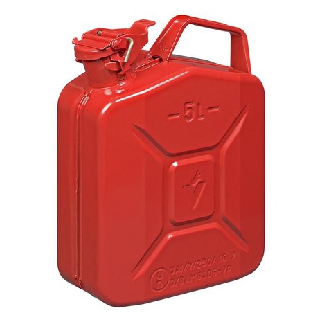 Jerry can 5L metal red UN- & TüV/GS-approved