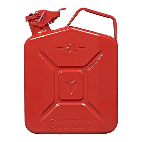 Jerry can 5L metal red UN- & TüV/GS-approved