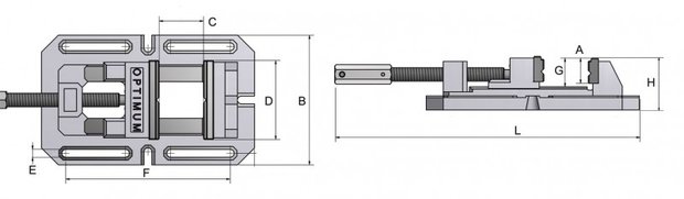 Machine vice 630x345x465mm