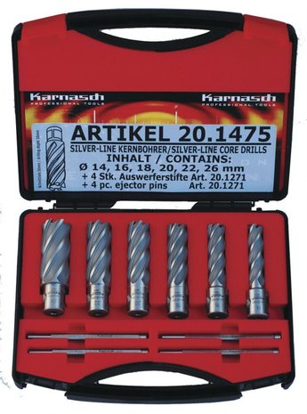 Set of core drills 14 - 26mm