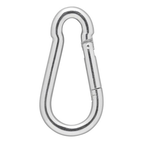 Carabiner metal 8x80mm x10 pieces