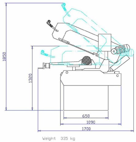 Metal bandsaw diameter 255mm