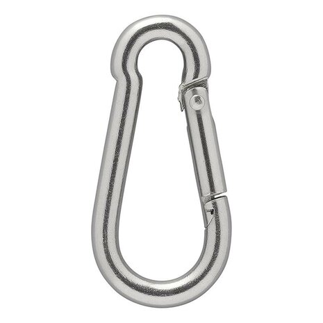 Carabine hook stainless steel 6x60mm x4 pieces