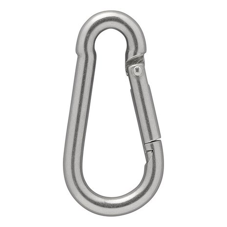 Stainless steel carabiner 8x80mm x10 pieces