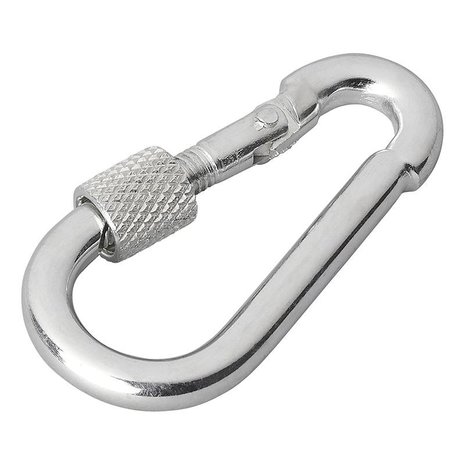 Metal snap hook 5x50mm with screw closure x10 pieces