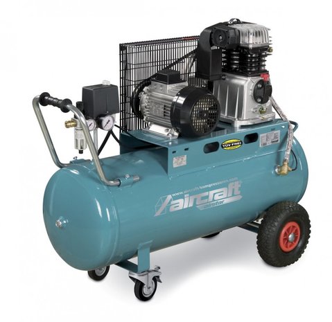 Belt driven oil compressor 10 bar - 100 liters