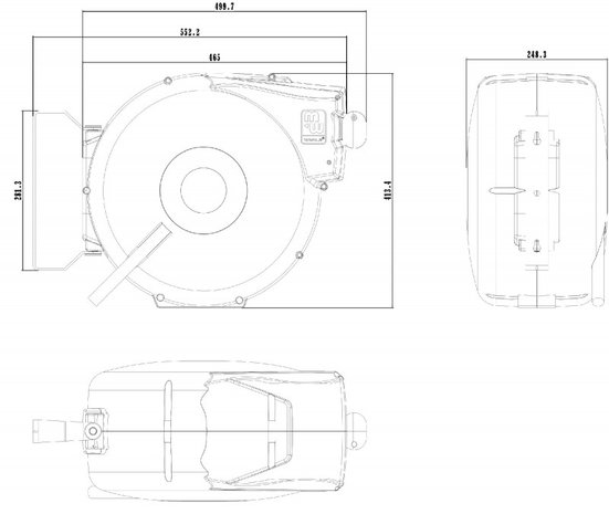 Air reel 14 m - 3/8