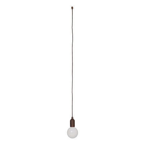 Retro lamp XL wood motif with cord 90cm