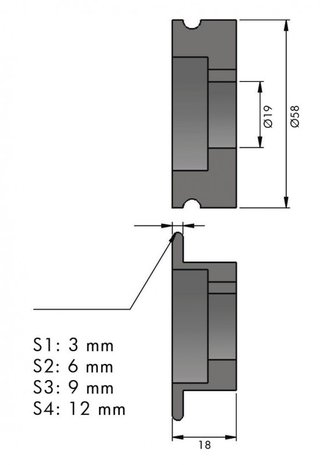 Manual beading bending machine 0.8x110mm