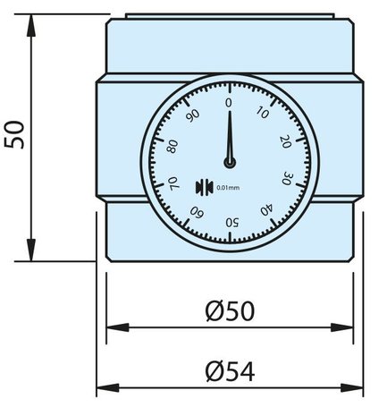 Zero point or height adjustment device 50 mm