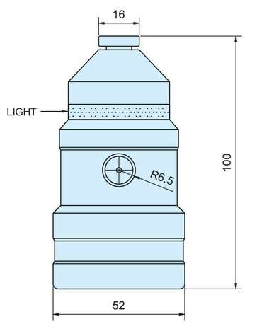 Magnetic height adjustment device with LED 100 mm