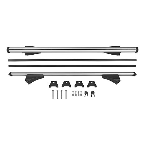 Roof rail carrier for closed roof rail 120cm aluminium 75kg
