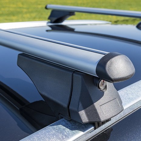 Roof rail carrier for closed roof rail 120cm aluminium 75kg