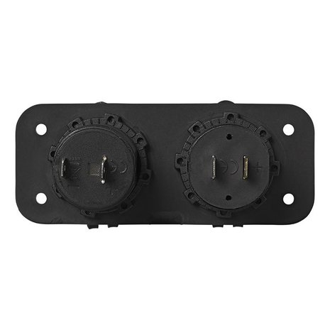 Flush mount kit: socket DIN + USB-port double 2x2100mA