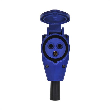 Angled CEE contrast plug + Schuko socket