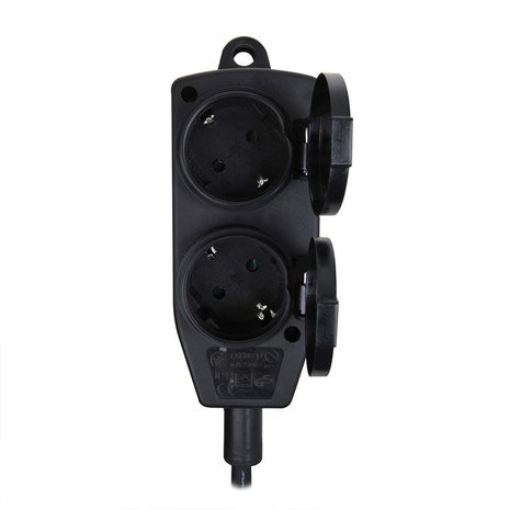Schuko socket 4-way 5M 3x 1.5 mm²