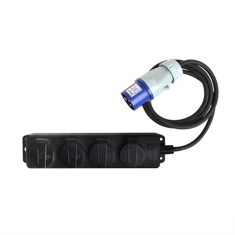 CEE 4-way Schuko socket 1.5M